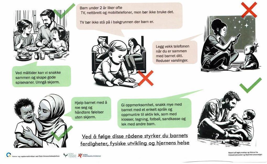 Skjermbruk for små barn - Klikk for stort bilde