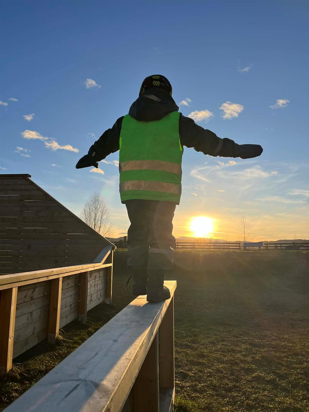 Mestring i solnedgang - Klikk for stort bilde