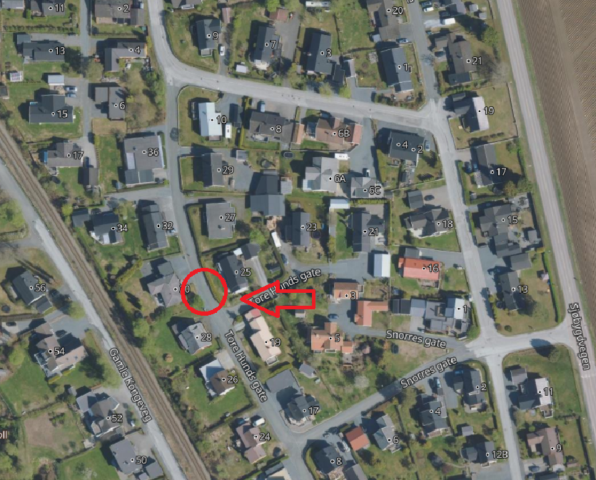 Tore Hunds gate - Klikk for stort bilde